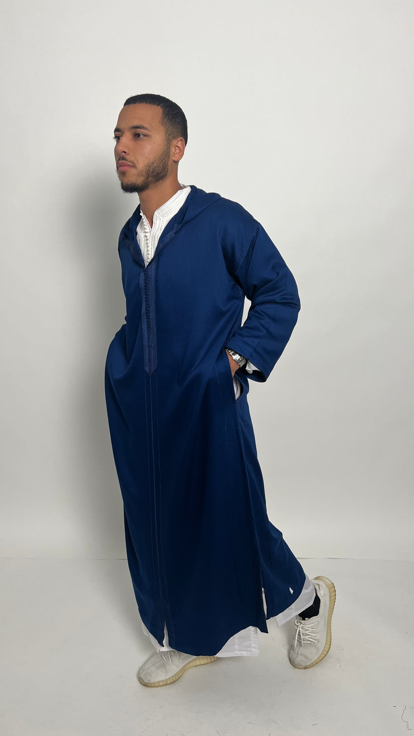 Deep Navy 1 Piece Premium Djellaba