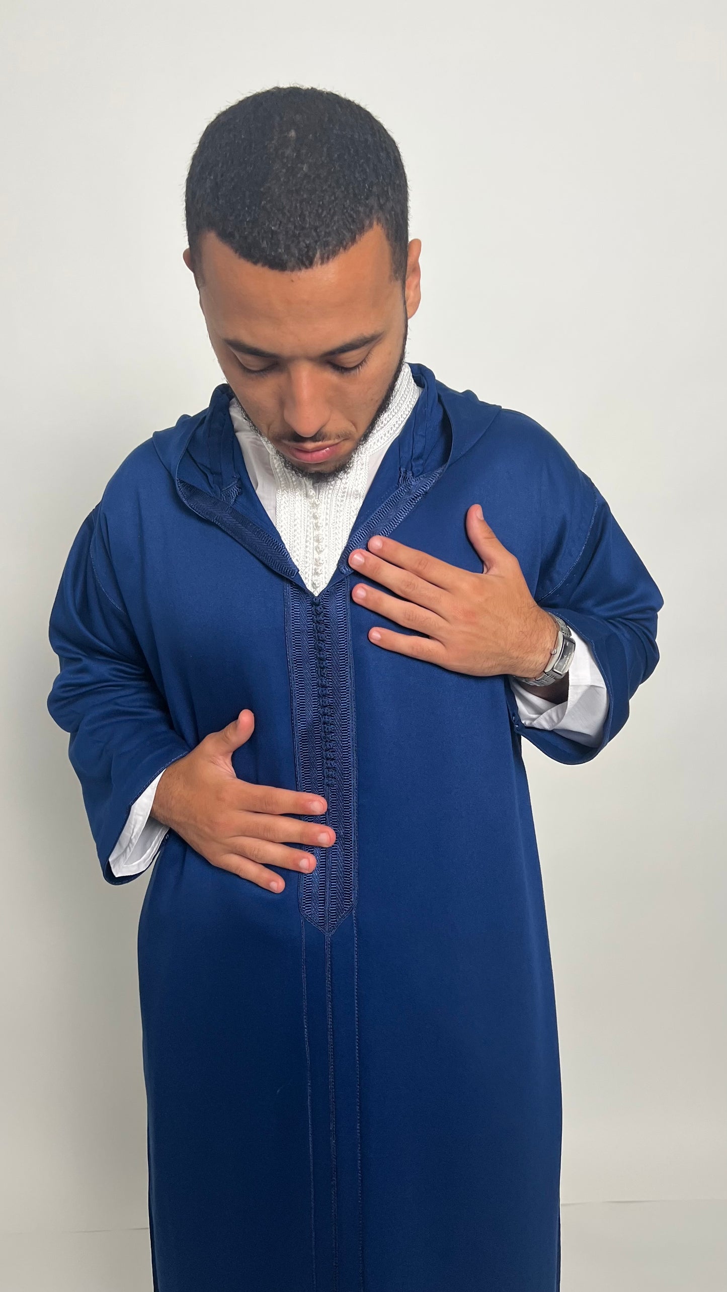 Deep Navy 2 Piece Premium Djellaba