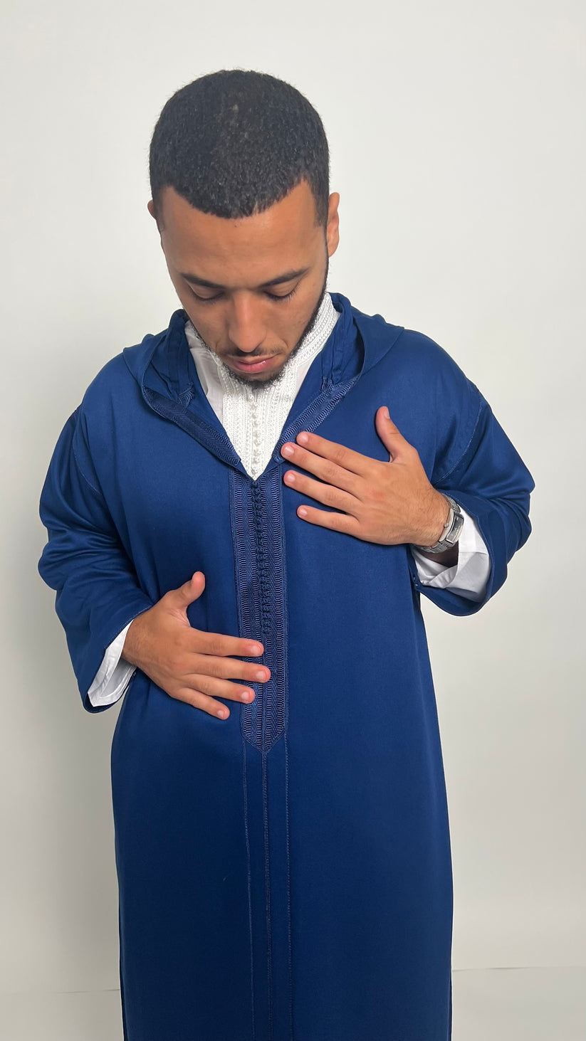 Deep Navy 1 Piece Premium Djellaba