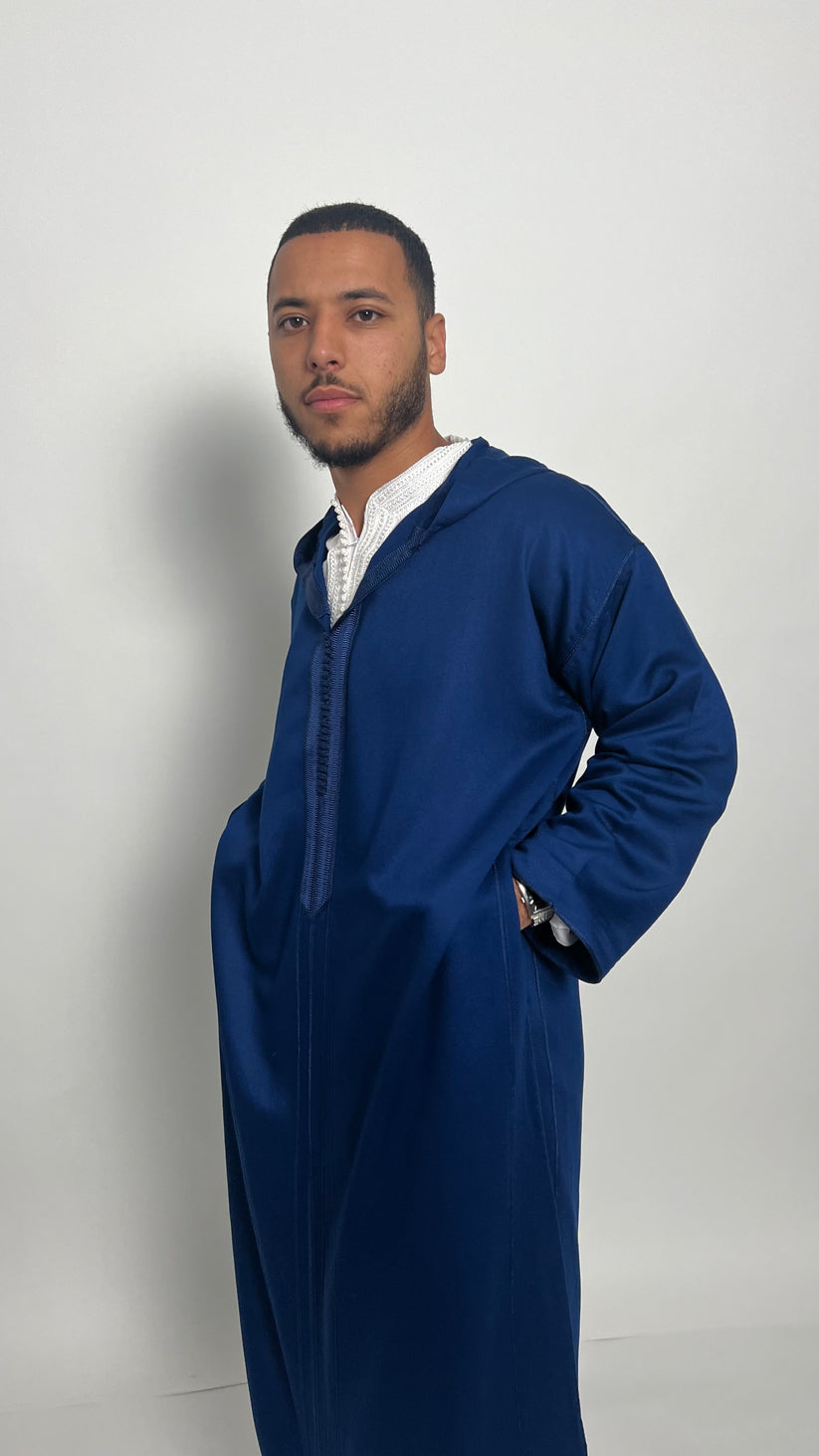 Deep Navy 1 Piece Premium Djellaba