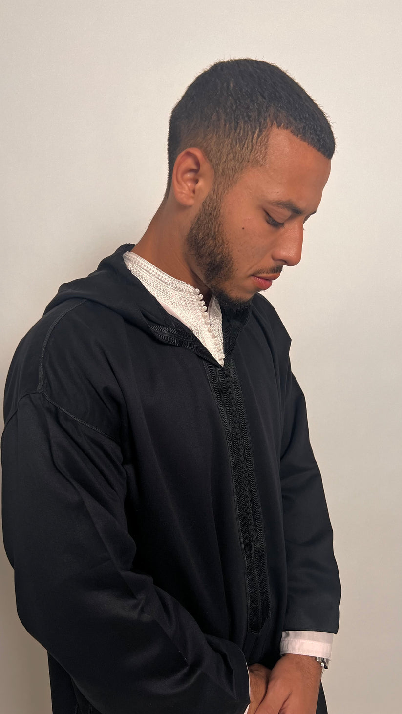 Stealthy Black 1 Piece Premium Djellaba
