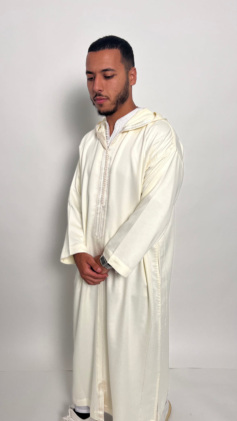 Pure White 1 Piece Premium Djellaba