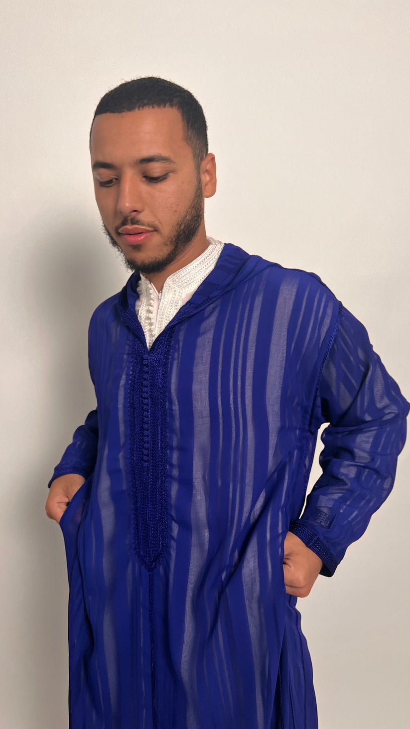 Royal Blue Luxury 1 Piece Djellaba
