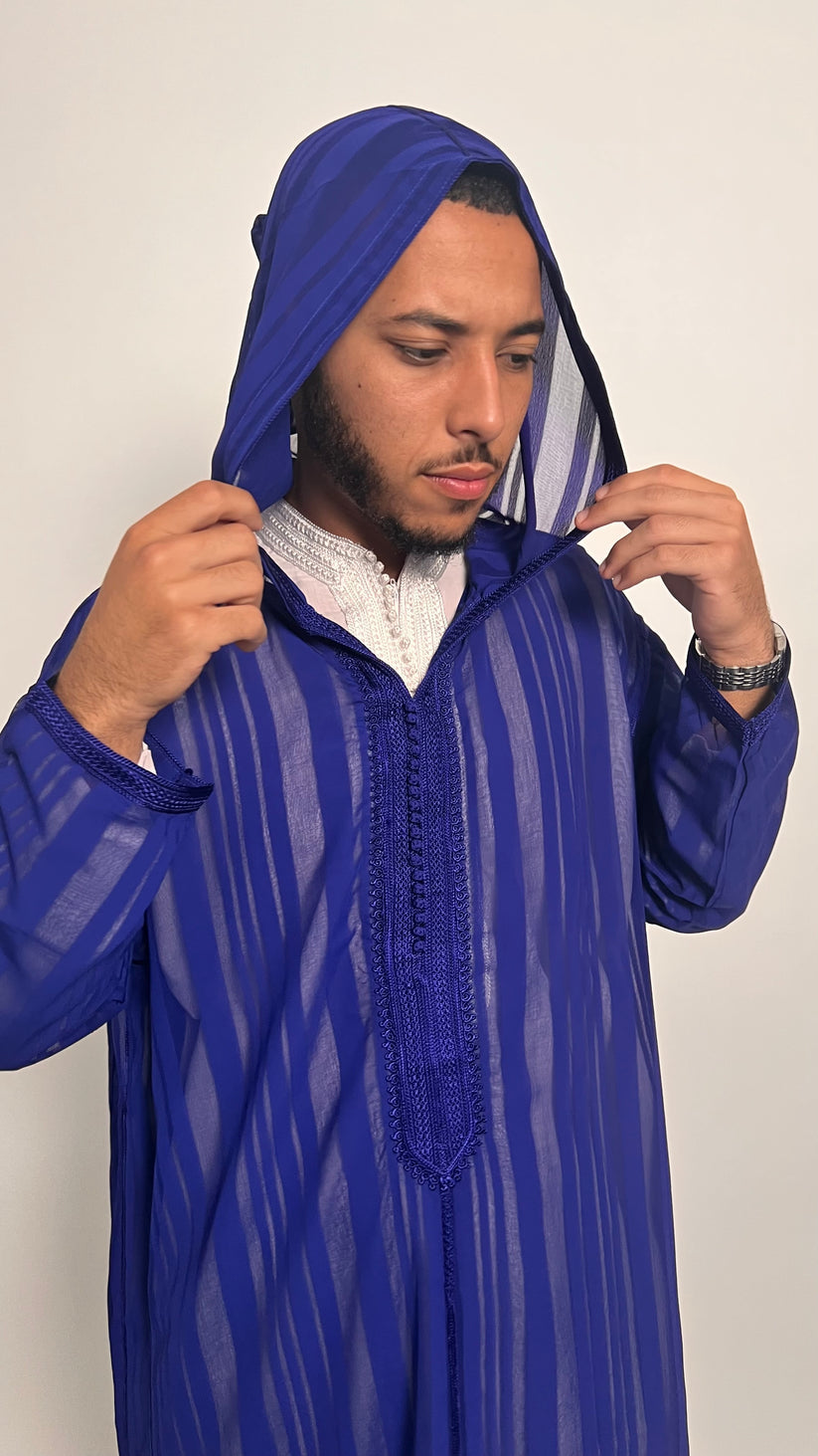 Royal Blue Luxury 1 Piece Djellaba