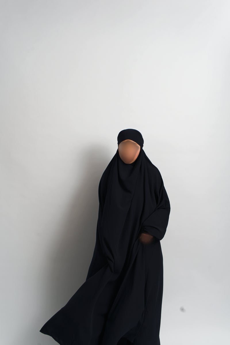 Pure Black 1 Piece Jilbab