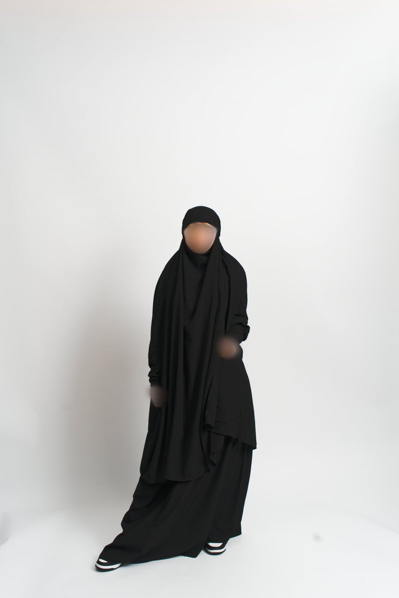 Pure Black 2 Piece Jilbab