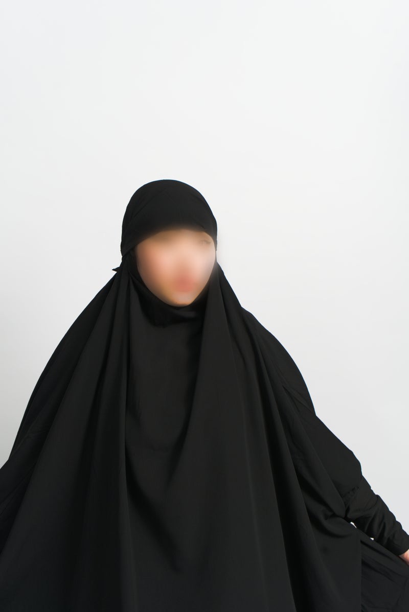 Pure Black 2 Piece Jilbab