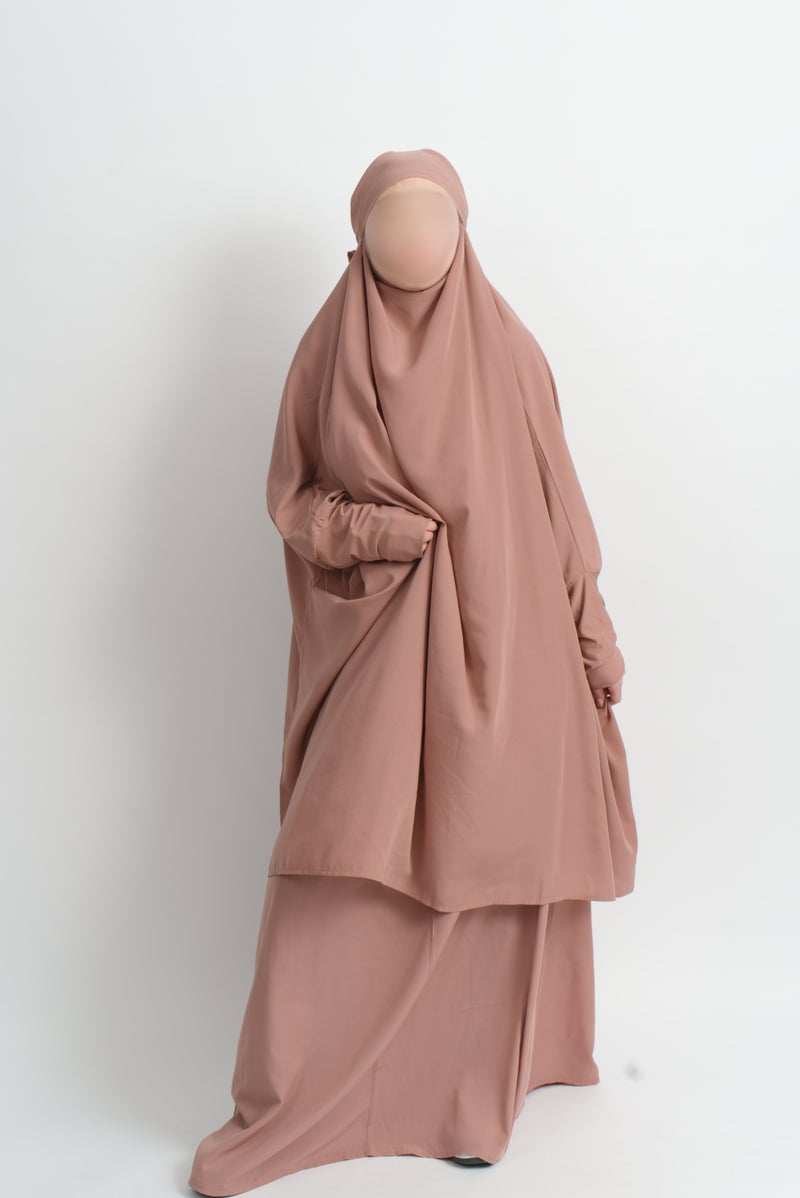 Off-Pink 2 Piece Jilbab