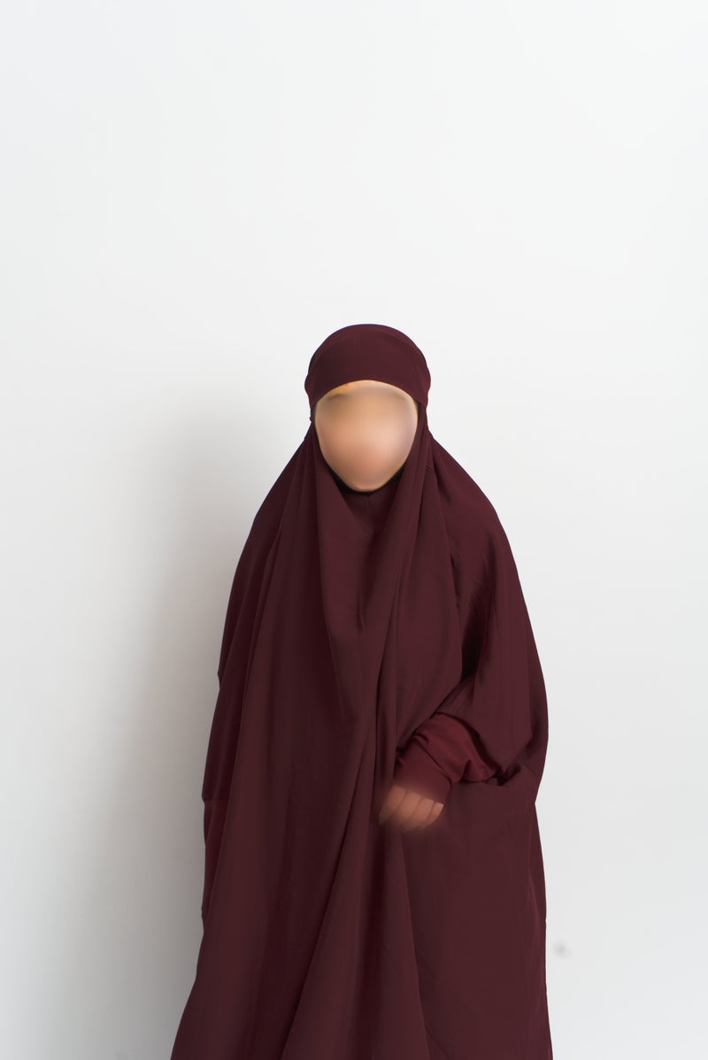 Burgundy 2 Piece Jilbab