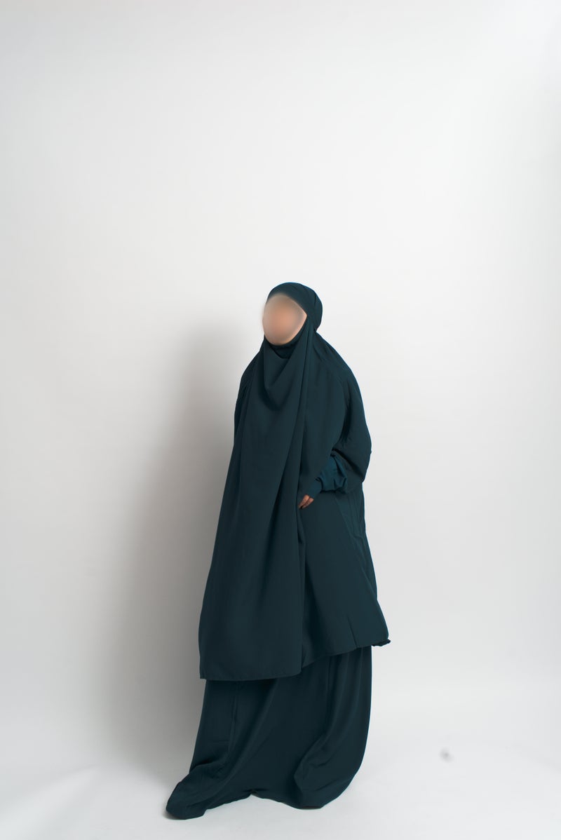 Deep Turquoise 2 Piece Jilbab
