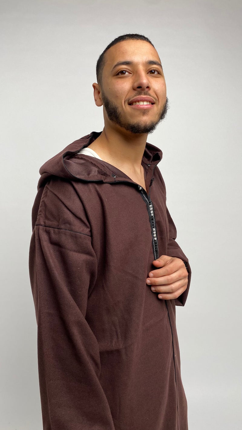 Hazelnut Brown Winter Moroccan Thobe