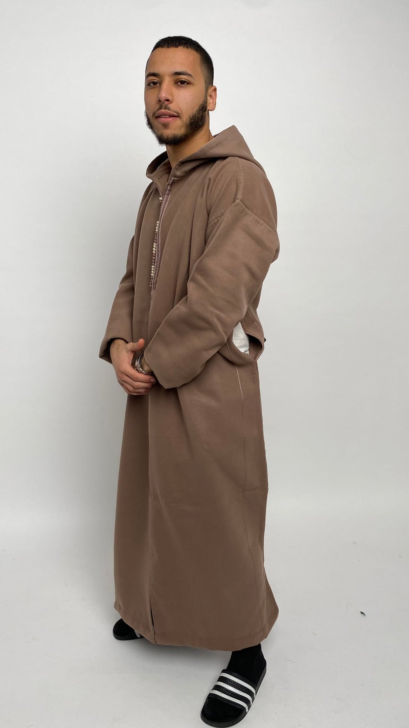 Mocha Brown Moroccan Winter Thobe