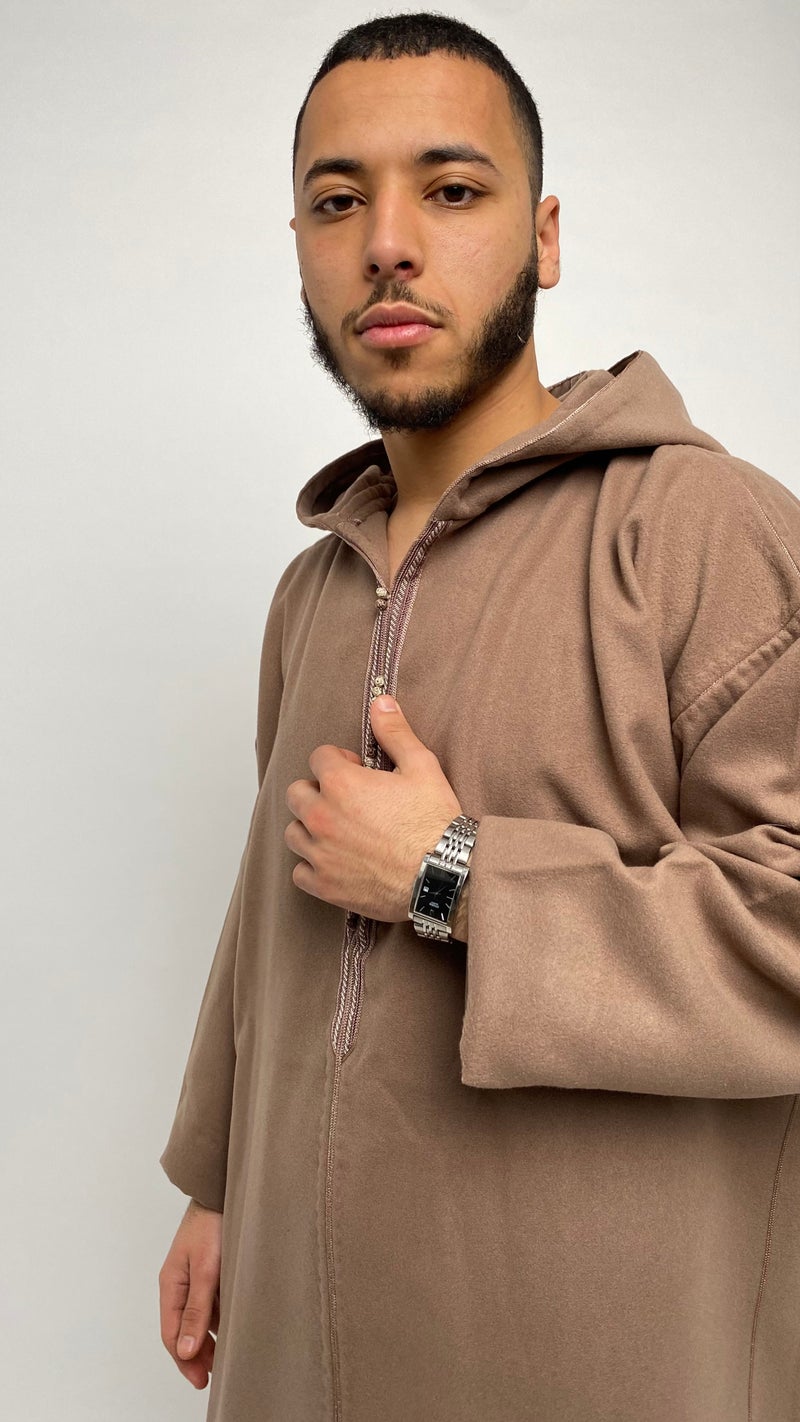 Mocha Brown Moroccan Winter Thobe