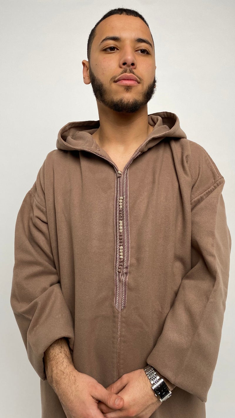Mocha Brown Moroccan Winter Thobe