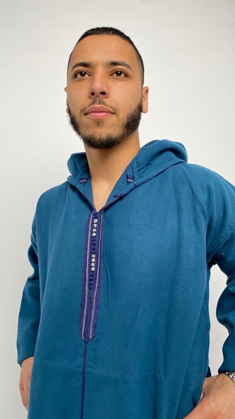 Sapphire Turquoise Moroccan Winter Thobe