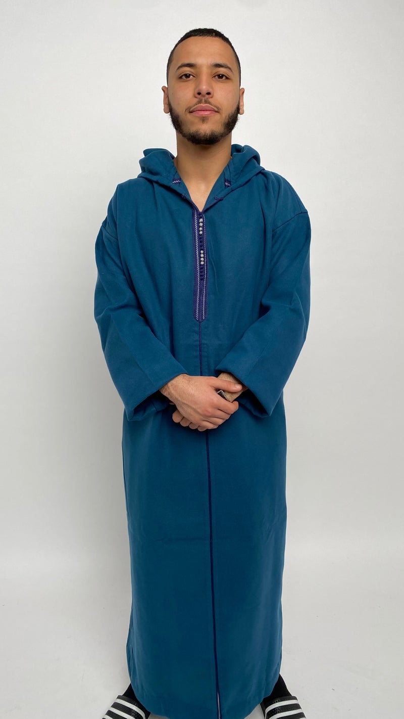 Sapphire Turquoise Moroccan Winter Thobe