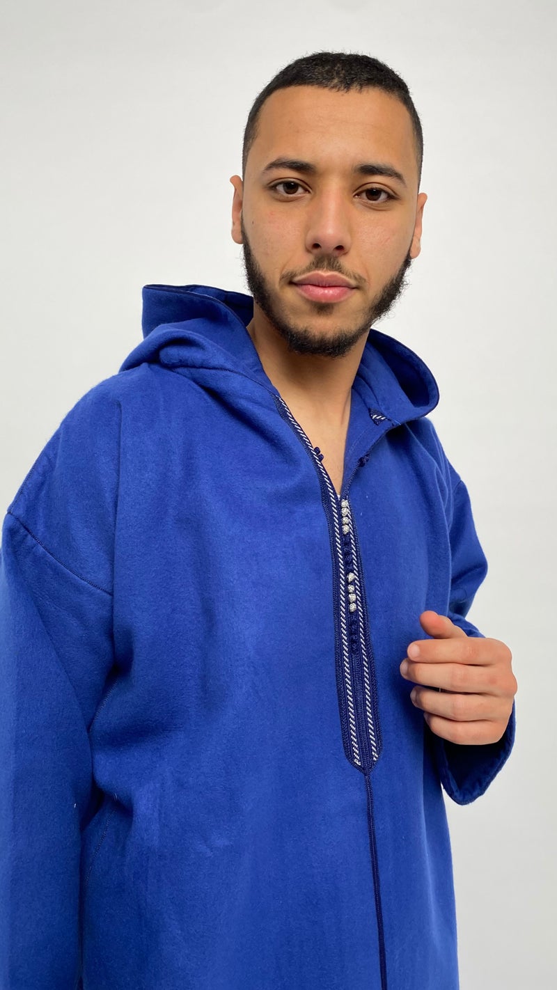 Royal Blue Moroccan Winter Thobe