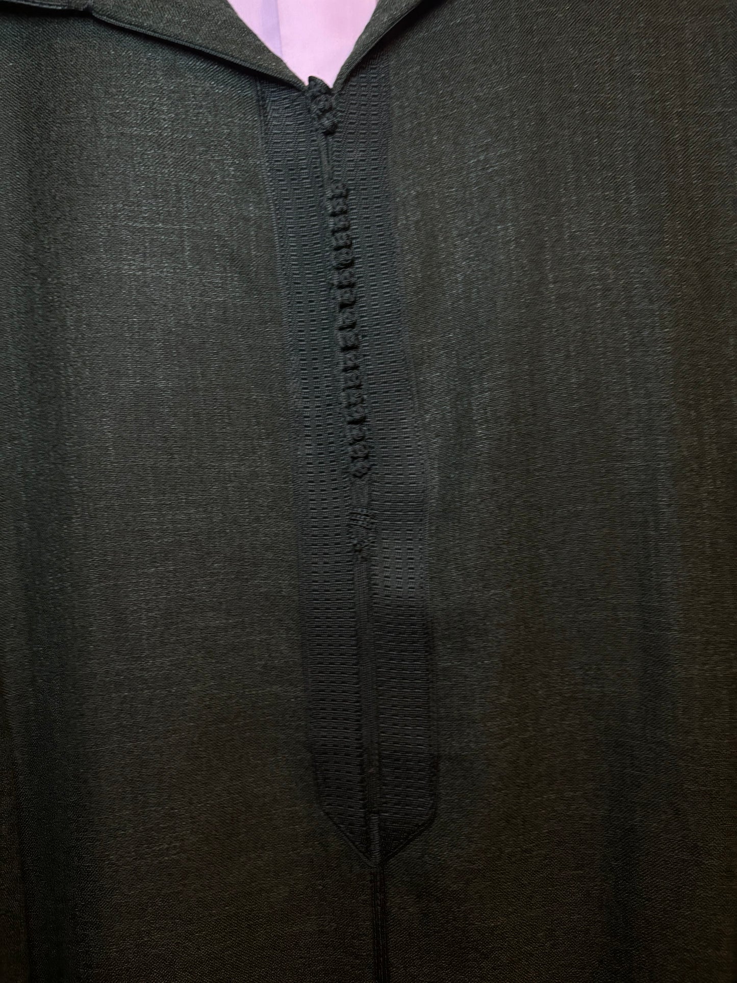 Jet Black Premium Linen Djellaba