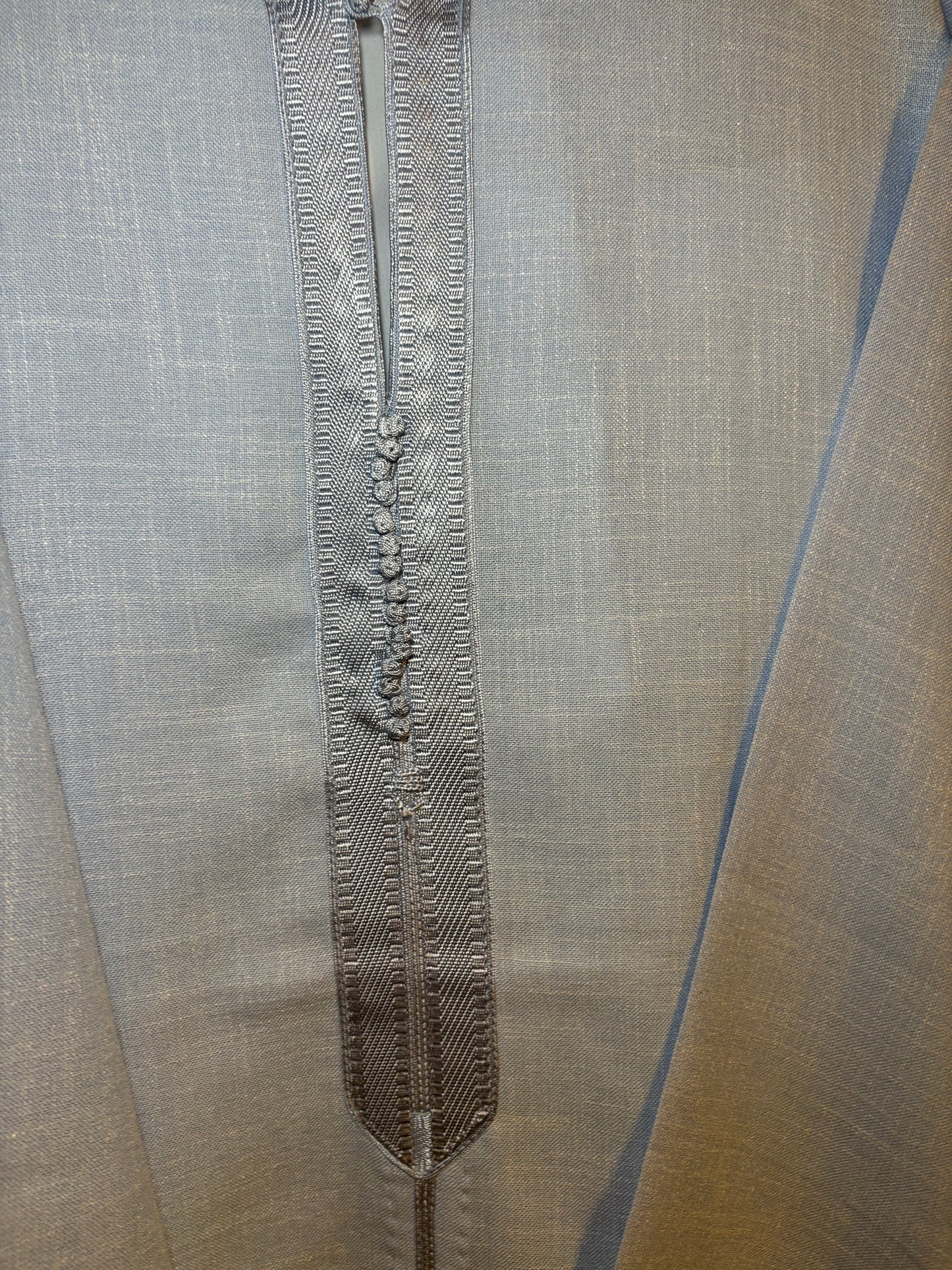 Ice Blue Premium Linen Djellaba