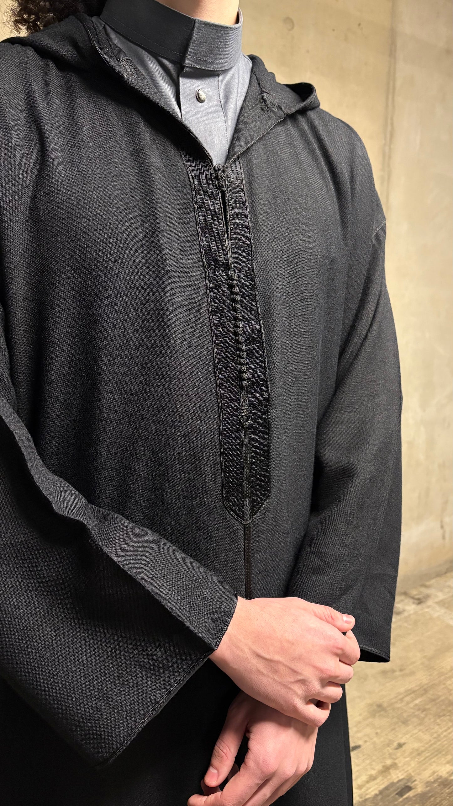 Black Linen Djellaba