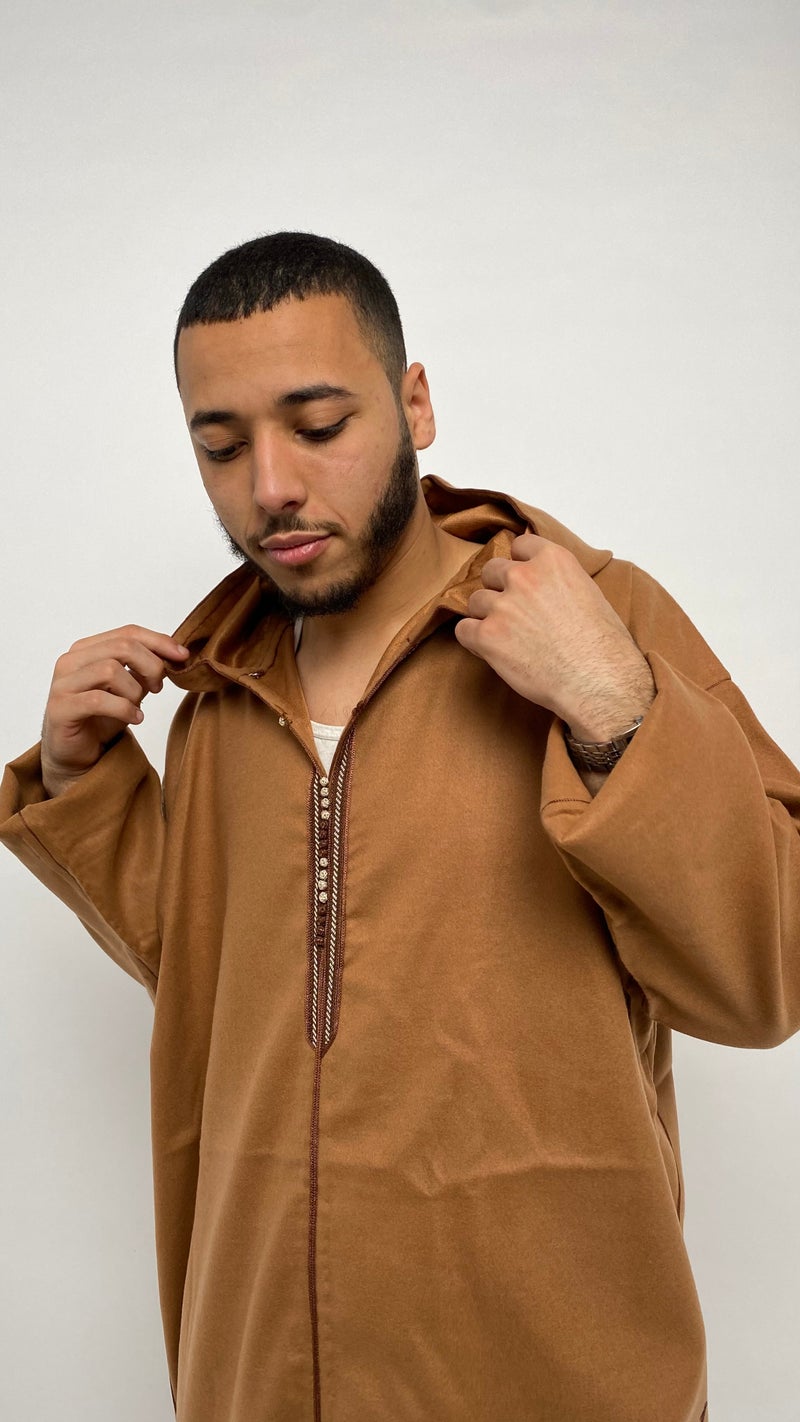 Cinnamon Brown Moroccan Winter Thobe – Ihsaan Drip