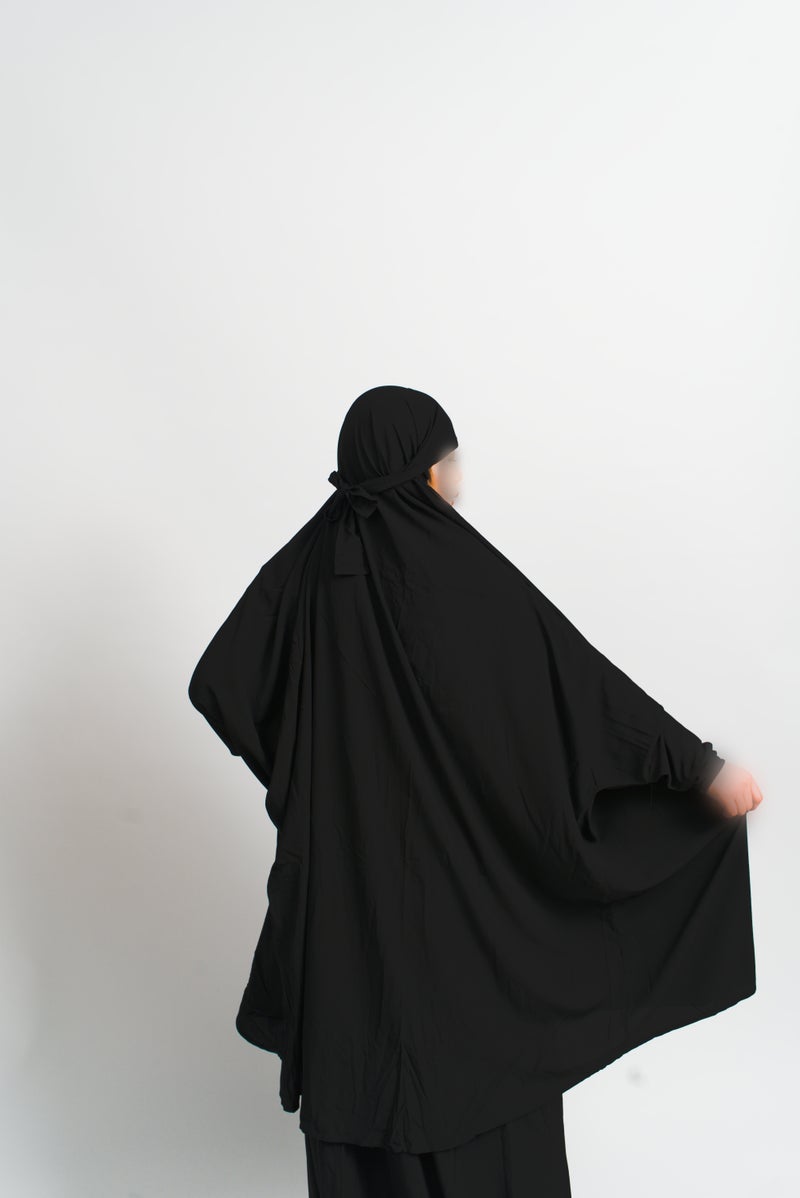 Pure Black 2 Piece Jilbab